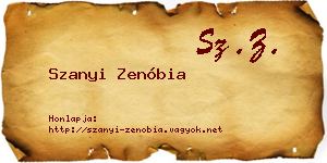 Szanyi Zenóbia névjegykártya